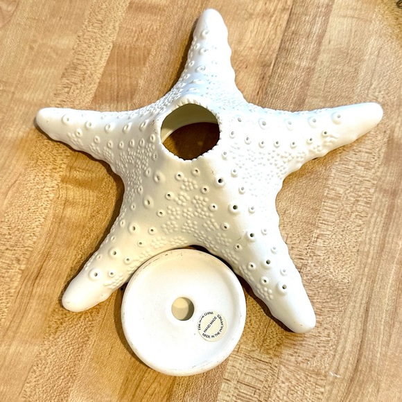 5/$20 Vintage Sea Star candle holder & shade, "fine bone China", some scuffs - Picture 2 of 5